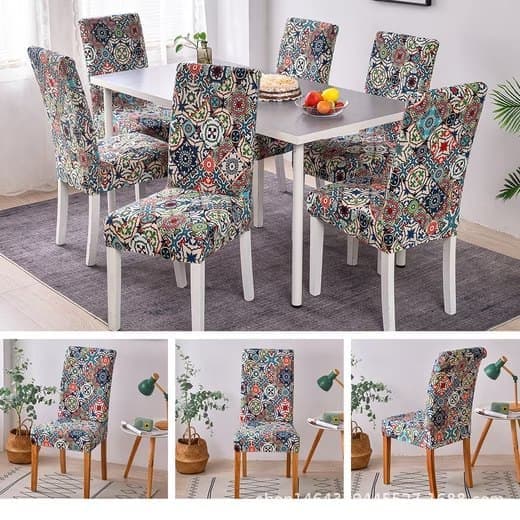 Elastisk stolebetræk, skridsikkert design 36-48 cm, vaskbart - 1/2-pak