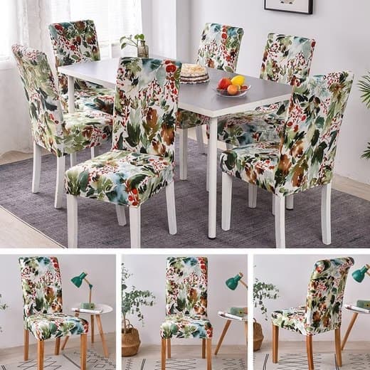 Elastisk stolebetræk, skridsikkert design 36-48 cm, vaskbart - 1/2-pak