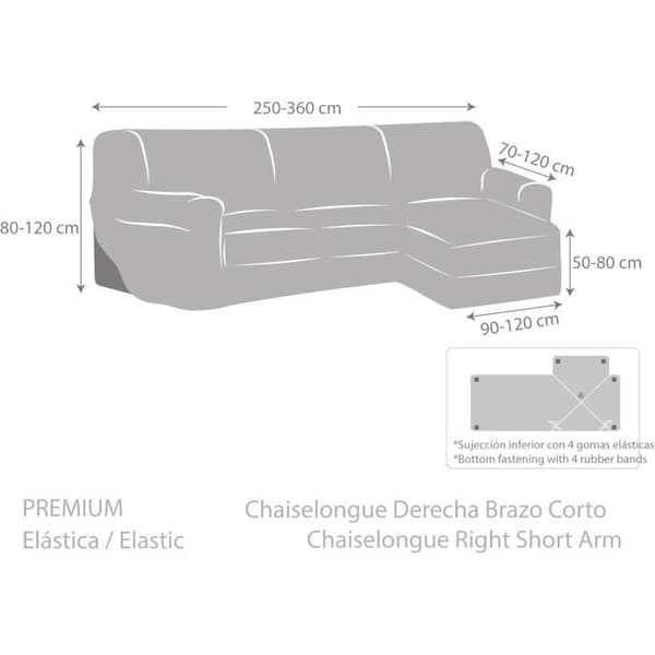 Housse de Canapé Eysa 3D Super Elastic Brun 305