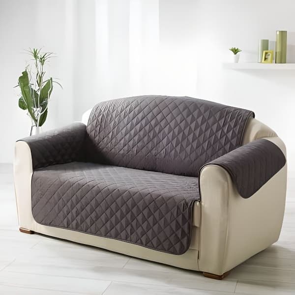 Soffskydd - DOUCEUR d'INTERIEUR - Club - 223x179 cm - Mikrofiber - Antracit