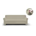 Miniatyrbild 2 av 4: Mb home basic sofföverdrag - CD-DA-TORTORA-3P - Dahlia elastiskt sofföverdrag, Dove Grey, 3-sits