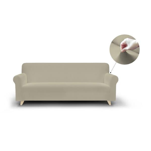 Mb home basic sofföverdrag - CD-DA-TORTORA-3P - Dahlia elastiskt sofföverdrag, Dove Grey, 3-sits