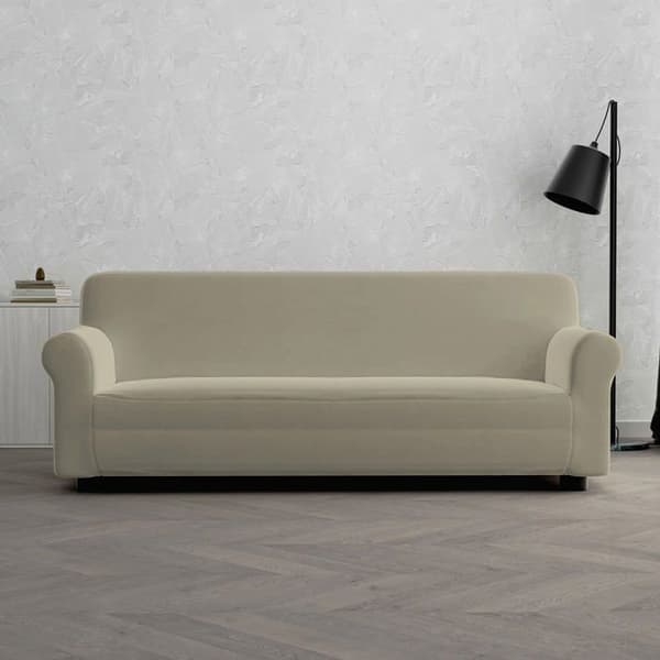 Mb home basic sofföverdrag - CD-DA-TORTORA-3P - Dahlia elastiskt sofföverdrag, Dove Grey, 3-sits