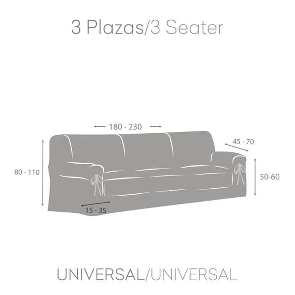 Eysa sofföverdrag - F6333310 - Valkiria Universal sofföverdrag med band 2 säten, färg 07