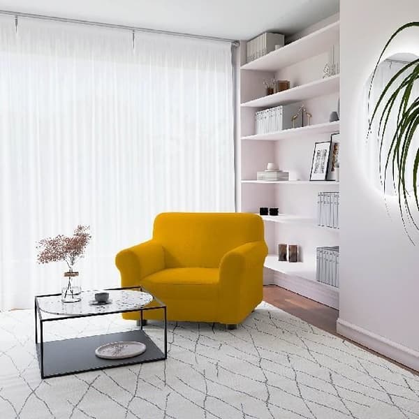 HOMEMANIA Skyddsöverdrag Vanligt - Hem - Till soffan - Skydd -Gult i 97% polyester, 3% elastomer, 100 x 110 cm