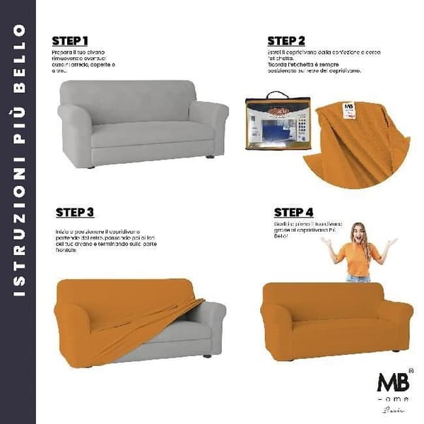HOMEMANIA Skyddsöverdrag Vanligt - Hem - Till soffan - Skydd - Orange i 97% polyester, 3% elastomer, 170 x 240 cm