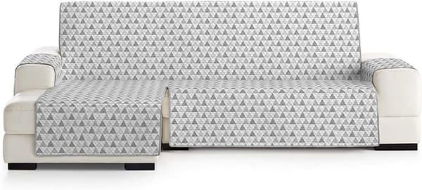 Eysa - F338196I - Nordic Cover, Microfiber, C/6 Grå-Grå, Schäslong 240 cm. Lämplig för soffor från 250 till 300 cm