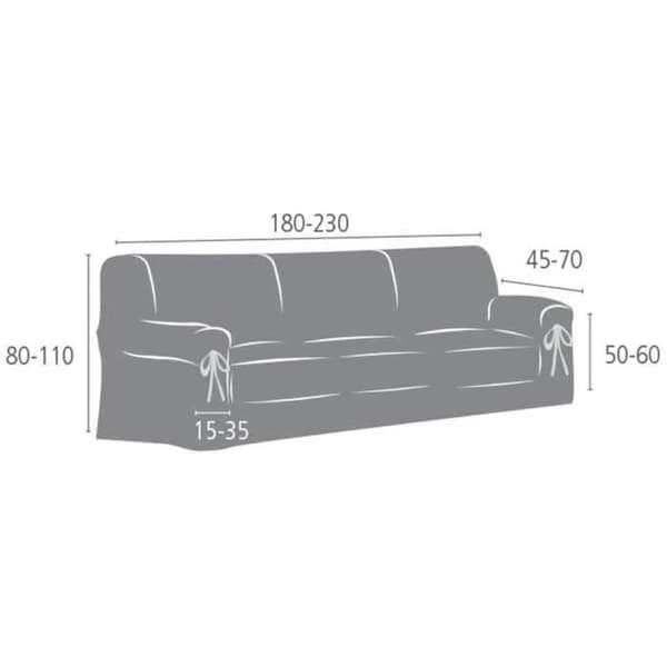Eysa Loira Skyddande Vattentät och Andningsbar Sofföverdrag 65% Polyester 35% Bomull Blå 180-230 cm