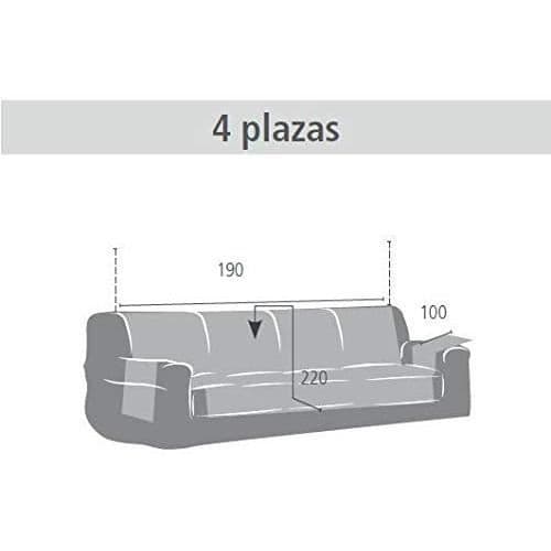 Eysa Loira Protect Vattentätt och ventilerande Sofföverdrag 65% Polyester 35% Bomull Choklad 190 cm.