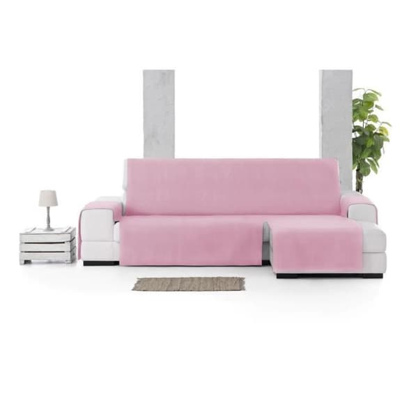 Hörnsoffa överdrag 290cm höger framifrån Levante färg 02-rosa