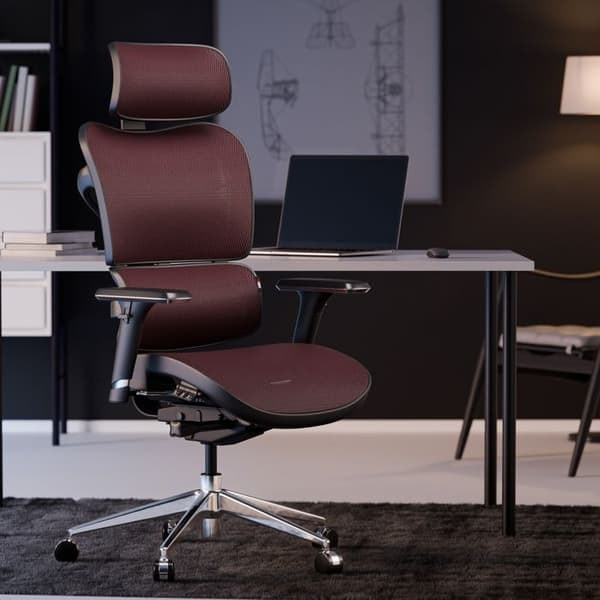 Ergonomisk stol Diablo V-Commander: Svart-Bordeaux