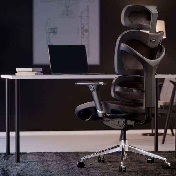 Ergonomisk stol Diablo V-Commander: Svart-Bordeaux