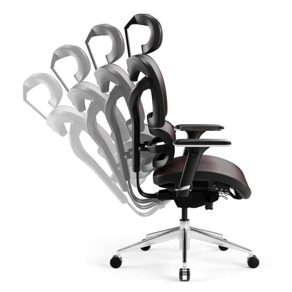 Ergonomisk stol Diablo V-Commander: Svart-Bordeaux