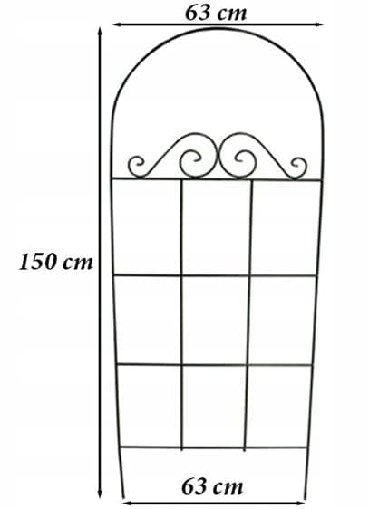 Trädgårdsspaljé för klätterväxter med båge 60x150cm stöd mörkgrön