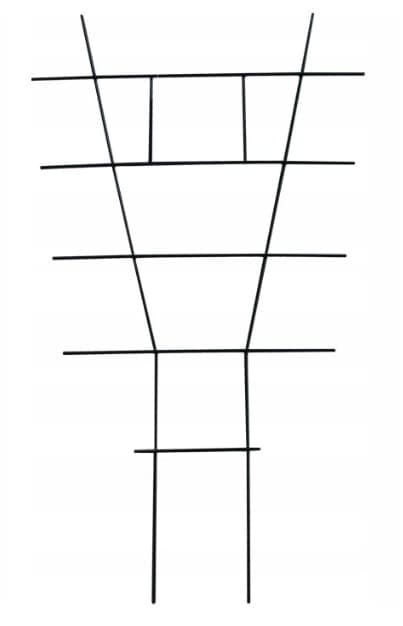 Stige til potteplanter 51x29 cm grøn ståltråd