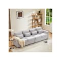 Miniatyrbild 2 av 6: Modern 4-sits linsoffa, 4-sits soffa med armstöd och 4 kuddar, minimalistisk stilsoffa