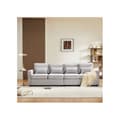 Miniatyrbild 1 av 6: Modern 4-sits linsoffa, 4-sits soffa med armstöd och 4 kuddar, minimalistisk stilsoffa