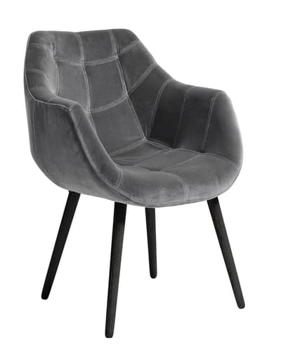 Matsalsstol med armstöd Blå Velour