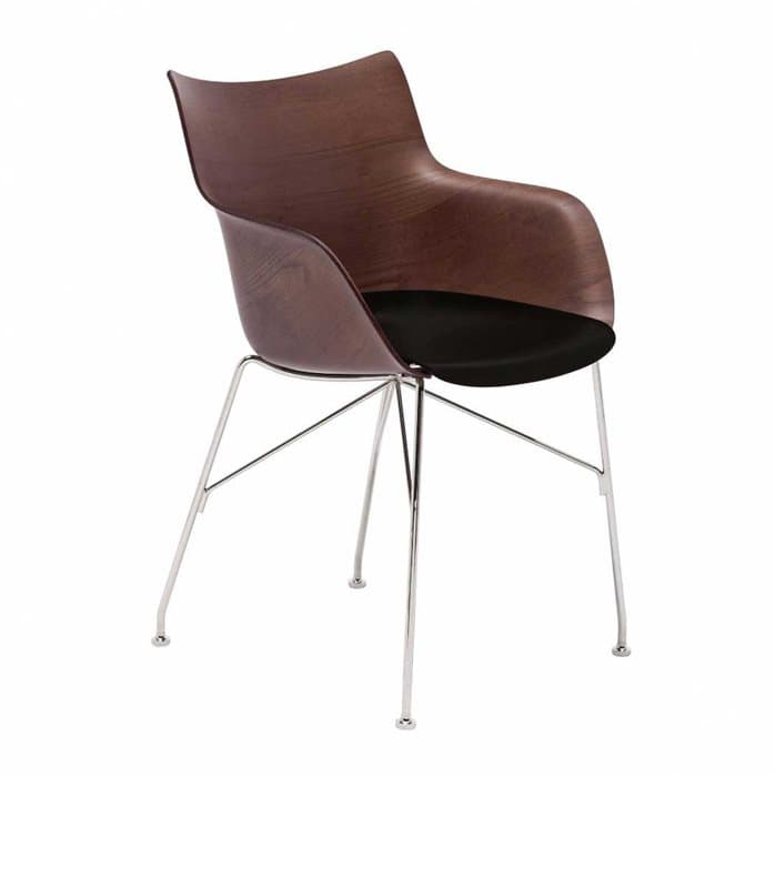 Stol Q/Wood Slatted Ash