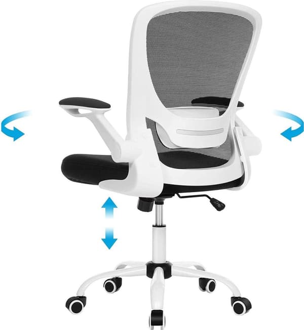 Ergonomisk kontorstol - Mesh - Tiltable - Folding armlæn