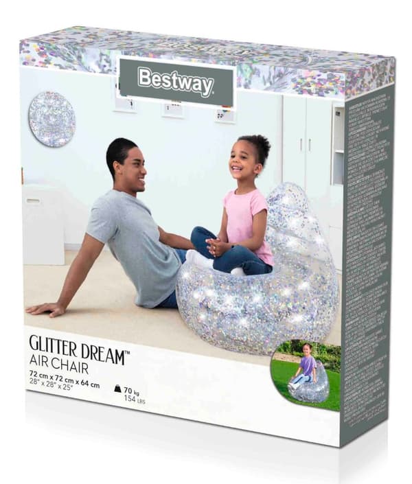 Bestway Glimmer Uppblåsbar stol 72x72x64 cm
