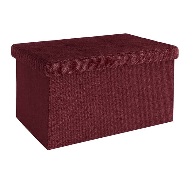 Fällbar Pall 49x30x30 cm Sittkub med förvaringsutrymme och lock av tyg med hålor Sits kub fotstöd förvaringslåda bröst ottoman