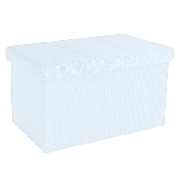 Fällbar Pall 49x30x30 cm Sittkub med förvaringsutrymme och lock av tyg med hålor Sits kub fotstöd förvaringslåda bröst ottoman