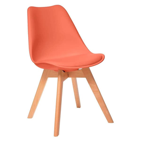 Wellhome Matsalsstol 48x55x81 Cm Pk5062 4 Enheter Orange