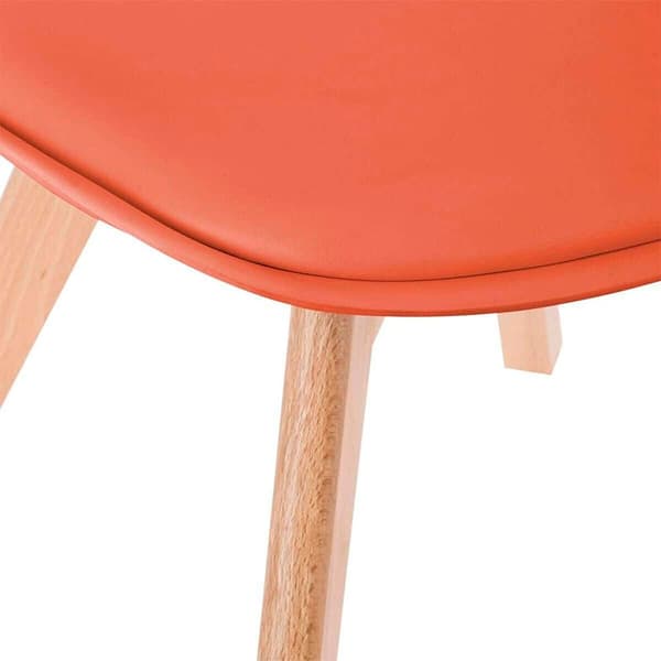 Wellhome Matsalsstol 48x55x81 Cm Pk5062 4 Enheter Orange