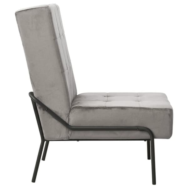 lænestol 65x79x87 cm fløjl lysegrå