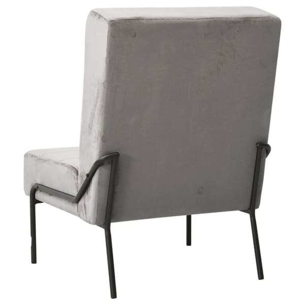 lænestol 65x79x87 cm fløjl lysegrå