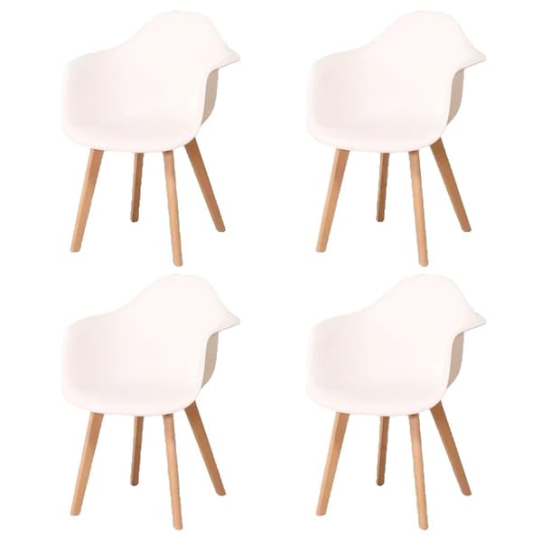 Ruokailutuoli, minimalistinen muotoilu, pyökki jalat, Musta White