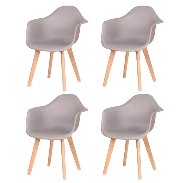 Ruokailutuoli, minimalistinen muotoilu, pyökki jalat, Musta