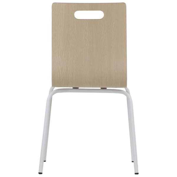WERDI Laminoitu vanerituoli, valkoinen/luonnollinen