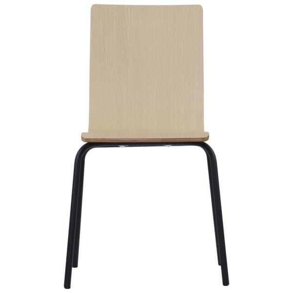 WERDI B stol i laminerad plywood, svart/natur