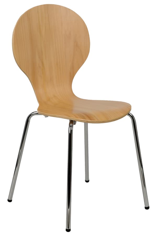 Lakeret krydsfinerstol TDC-122 BUKK