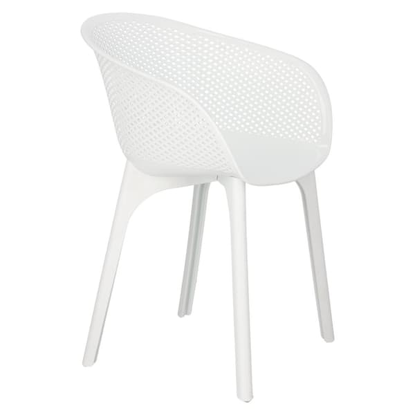Set med 4 Dacun stolar, vit