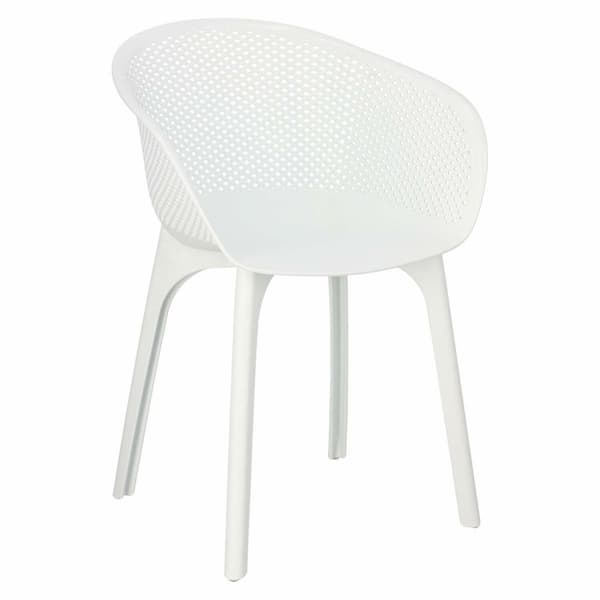 Set med 4 Dacun stolar, vit