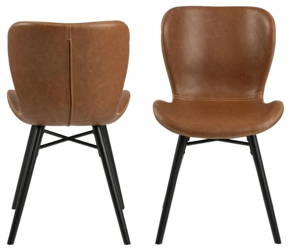 Batilda Retro brandy/sort stol
