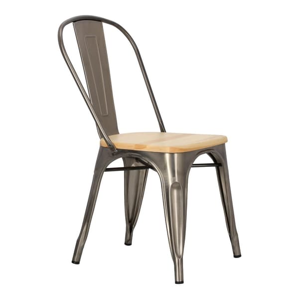 Paris Wood stol, metallic, naturlig furu