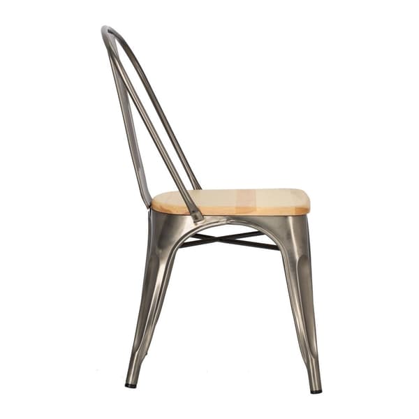 Paris Wood stol, metallic, naturlig furu