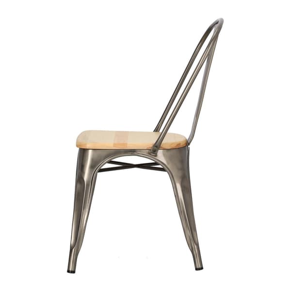 Paris Wood stol, metallic, naturlig furu