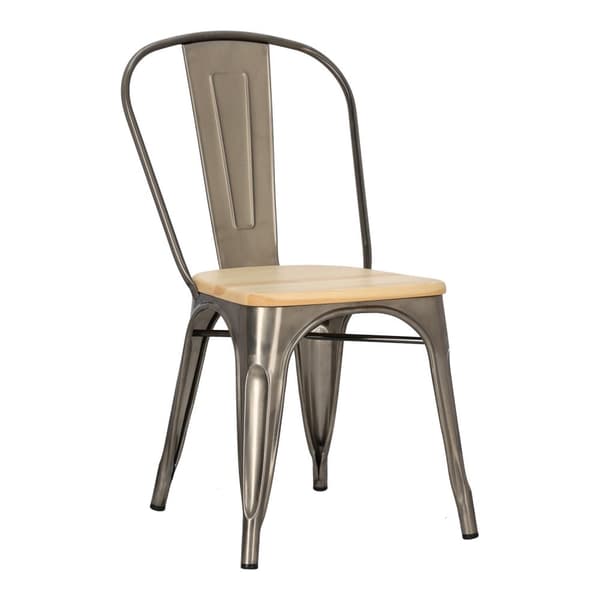 Paris Wood stol, metallic, naturlig furu