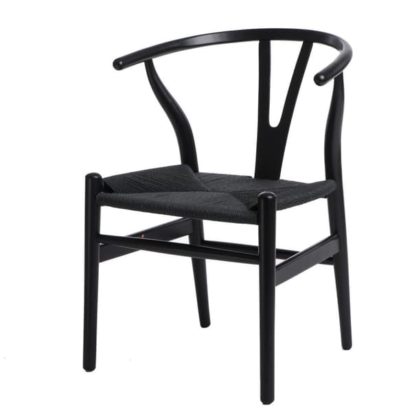 Wicker Black stol, sort inspireret af Wishbone