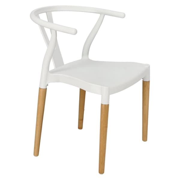 Wicker PP Yksinkertainen tuoli, valkoinen