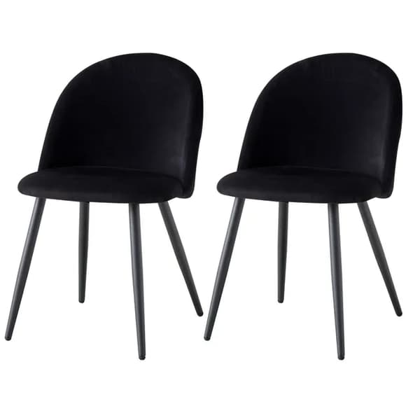 Matstolar, Nordisk Design, Sammet Material, Svart