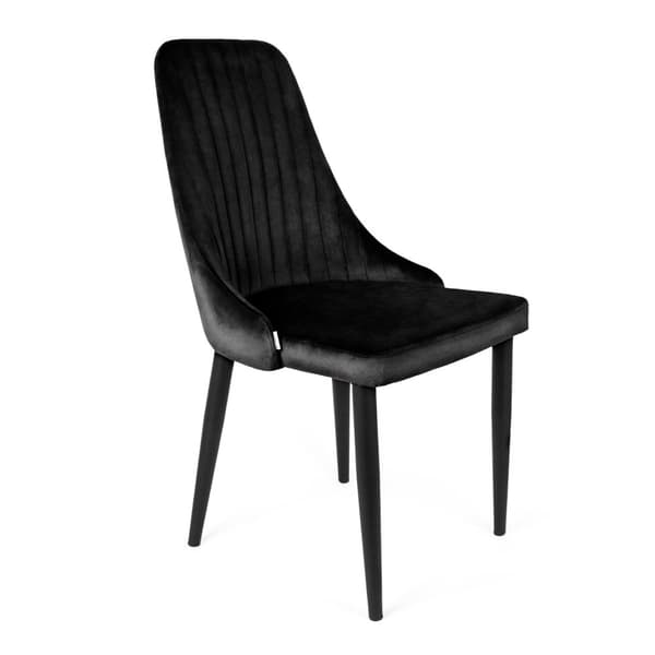 Stol | LOUIS | fløjlssort | 44x59x88 cm | 947838