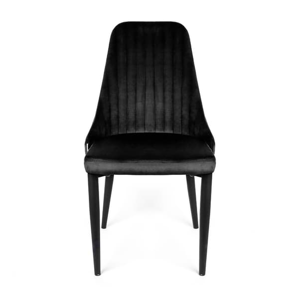 Stol | LOUIS | fløjlssort | 44x59x88 cm | 947838