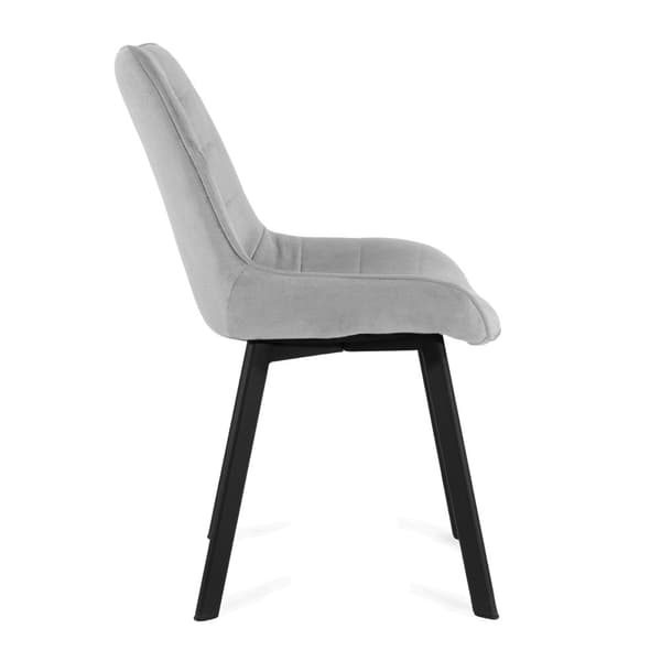 Stol | COLIN | sammetsgrå | 53x61x88 cm | 970713