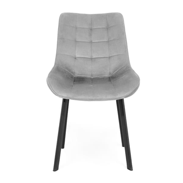 Stol | COLIN | sammetsgrå | 53x61x88 cm | 970713